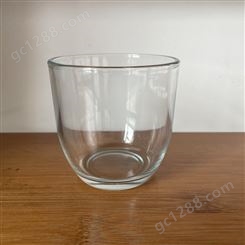 定制加厚玻璃材质酒杯 创意家用喝水杯 圆口设计