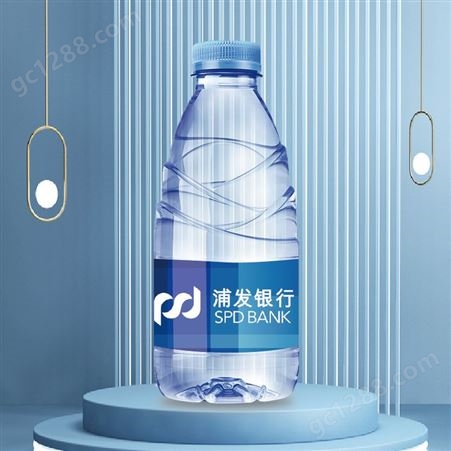 景田纯净水360ml一件24支批发 可印企业logo瓶贴 个性矿泉水标签