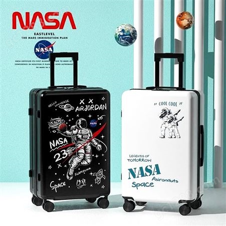 太空NASA宇航员行李箱女涂鸦旅行箱学生男卡通密码拉杆皮箱批发